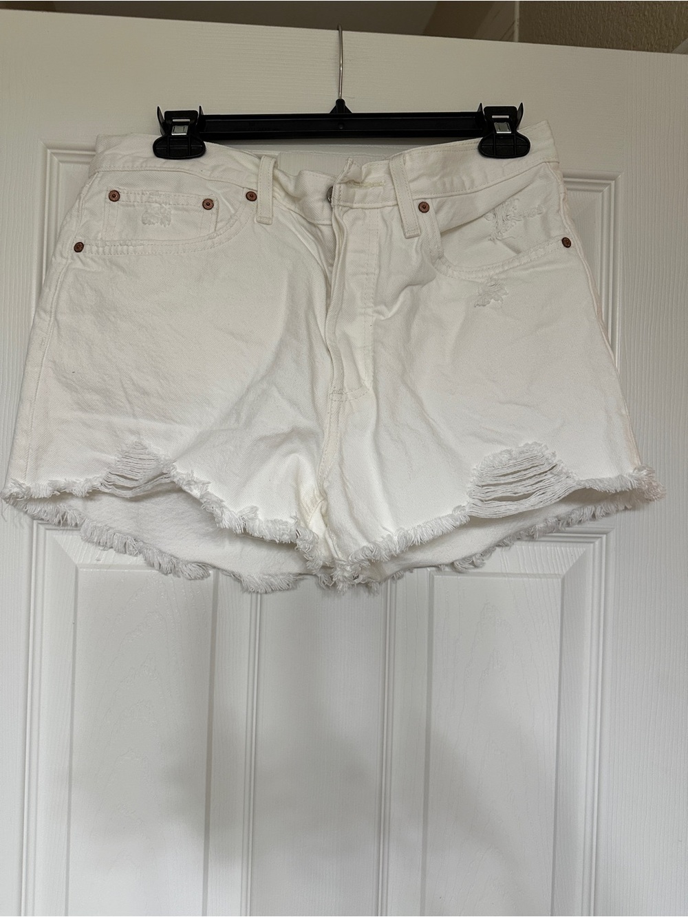 Aritzia White Denim Shorts
